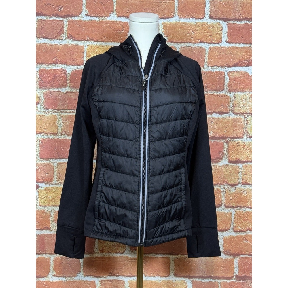 Kyodan Women's Jacket M Black Long Sleeve Hoodie Sports Activewear Zip Pockets